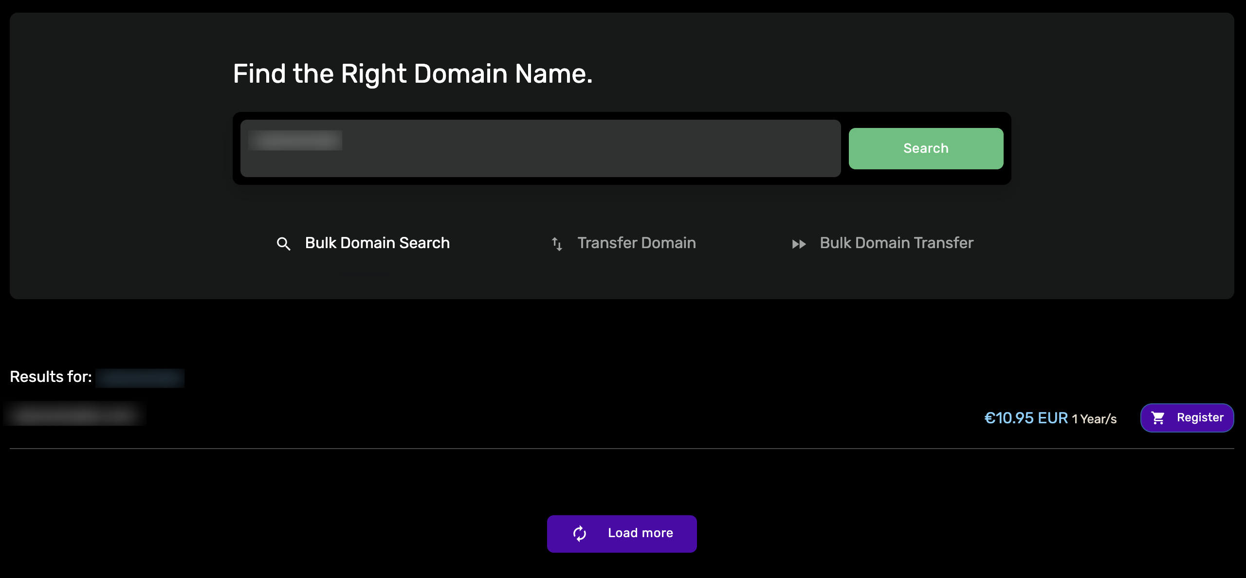 Searching for a domain name Searching for a domain name